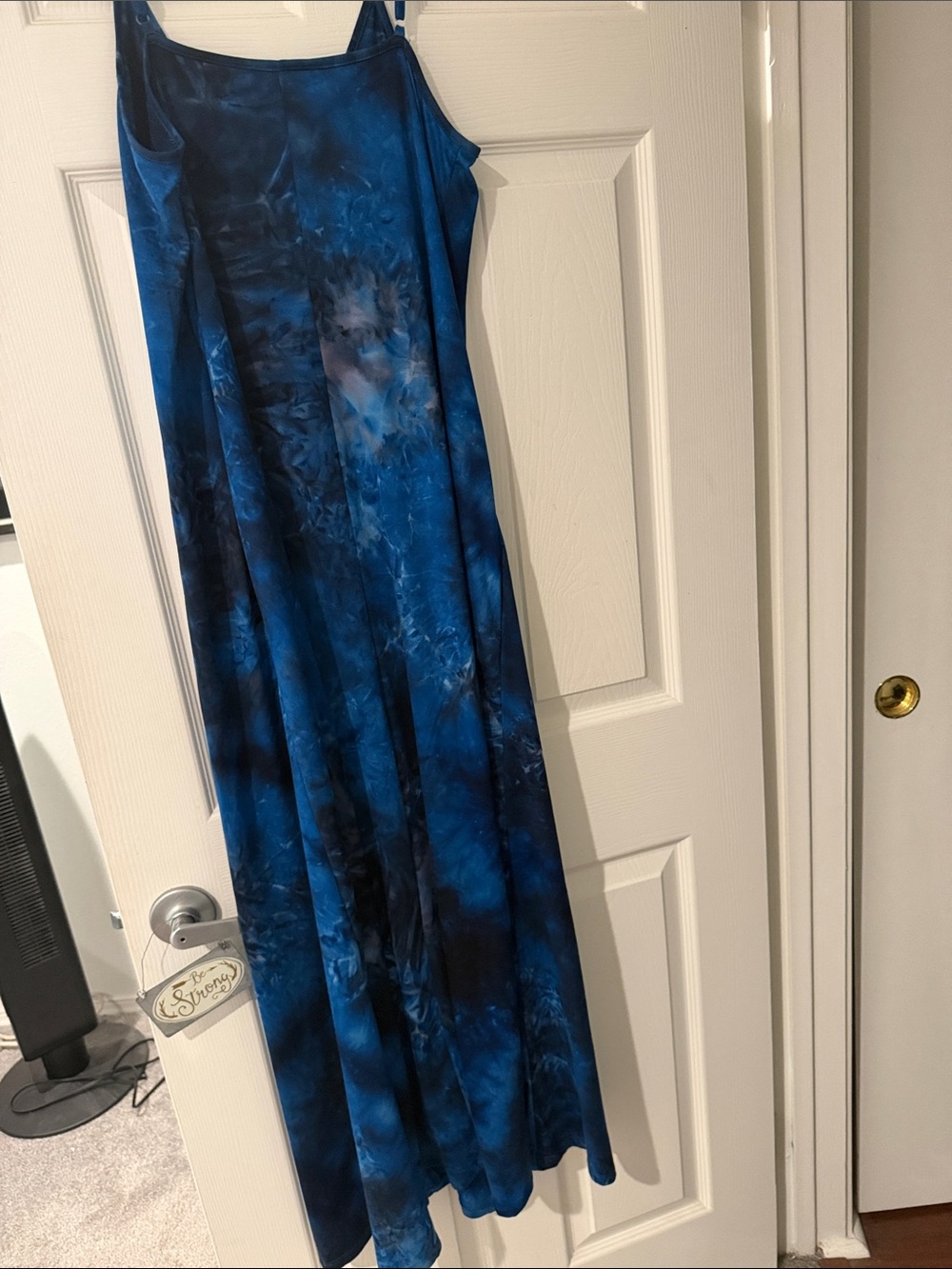 Blue Tie-Dye Maxi Slip Dress - Picture 3 of 3